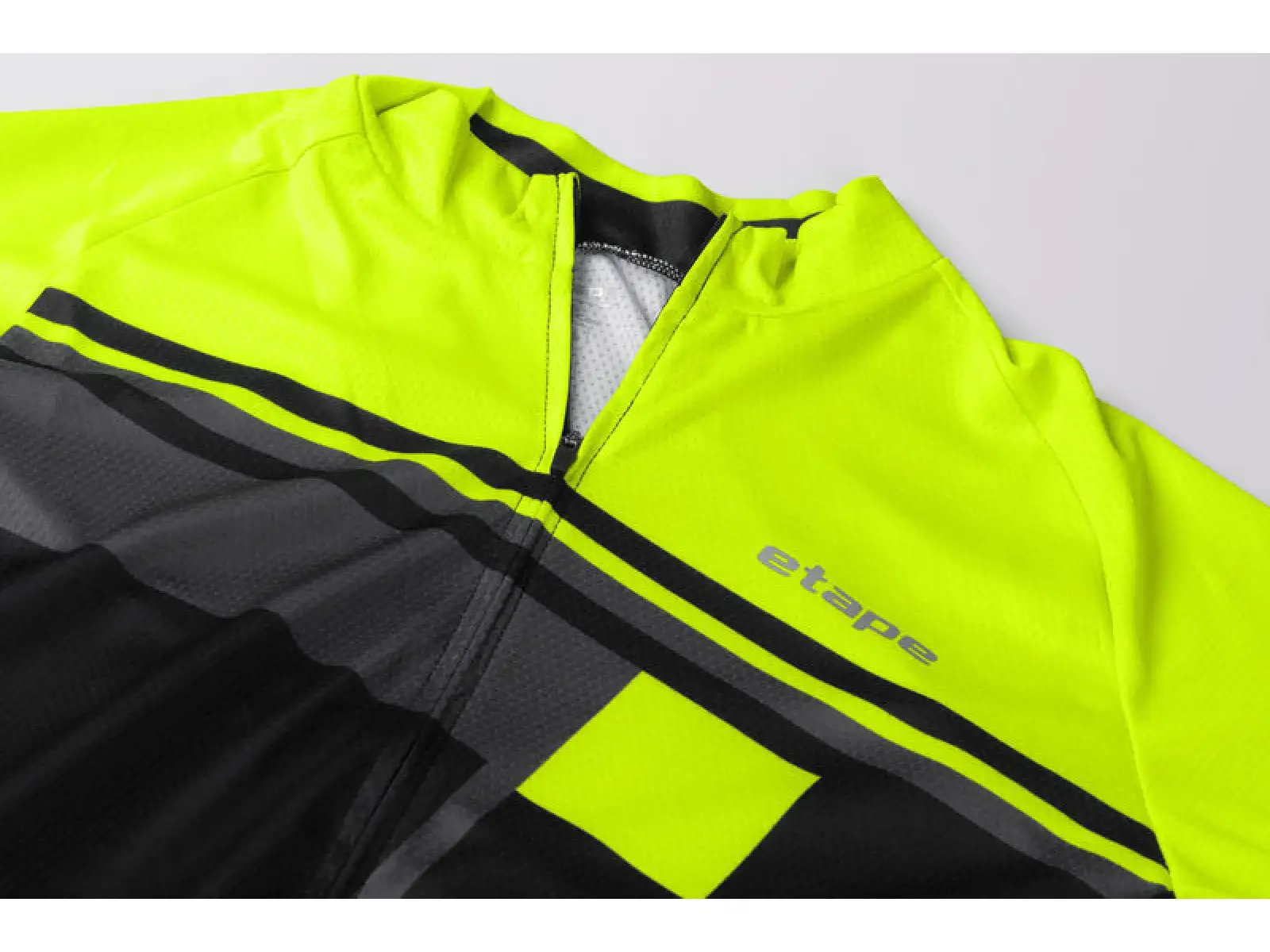 Etape Cube męska koszulka krótki rękaw czarna/żółta fluo