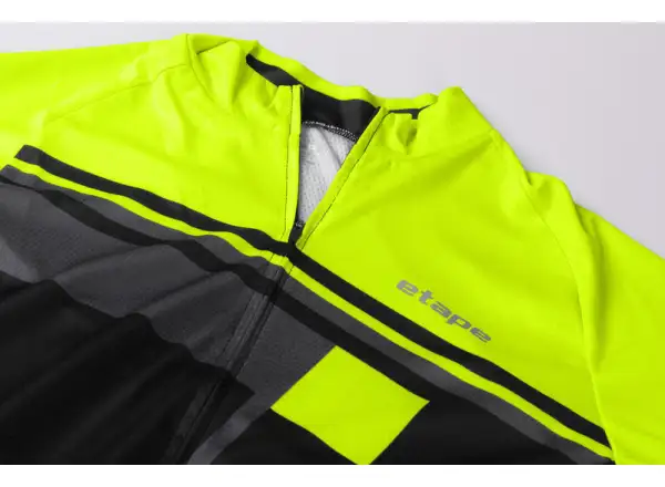Etape Cube męska koszulka krótki rękaw czarna/żółta fluo