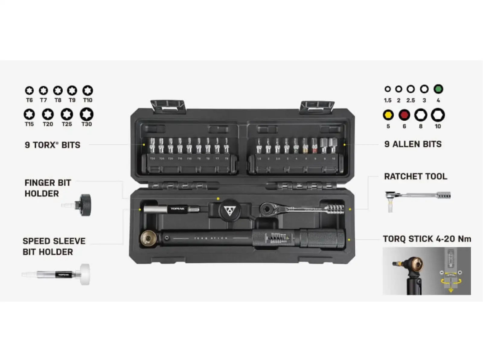 Topeak Torq Stick Pro 4-20 Nm klucz dynamometryczny