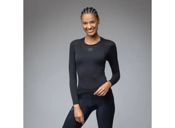 Alé Intimo Merino damska bielizna termoaktywna z długim rękawem Black