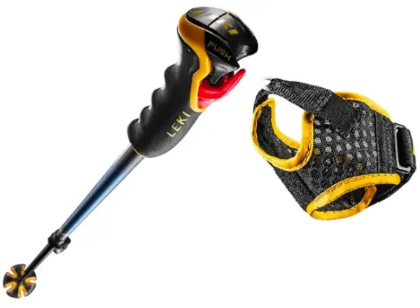 Leki Spitfire Vario 3D zjazdowe teleskopowe kije Blue/Yellow 110 - 140 cm