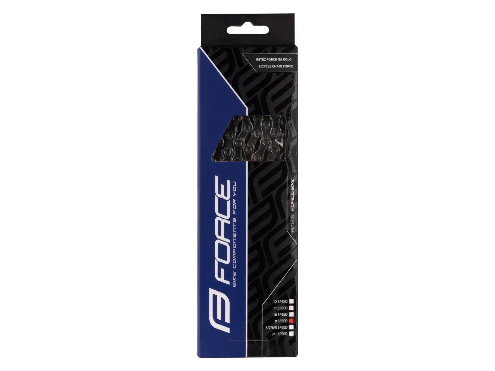 Force P9 E-bike 9 sp. łańcuch 138 ogniw całosrebrny