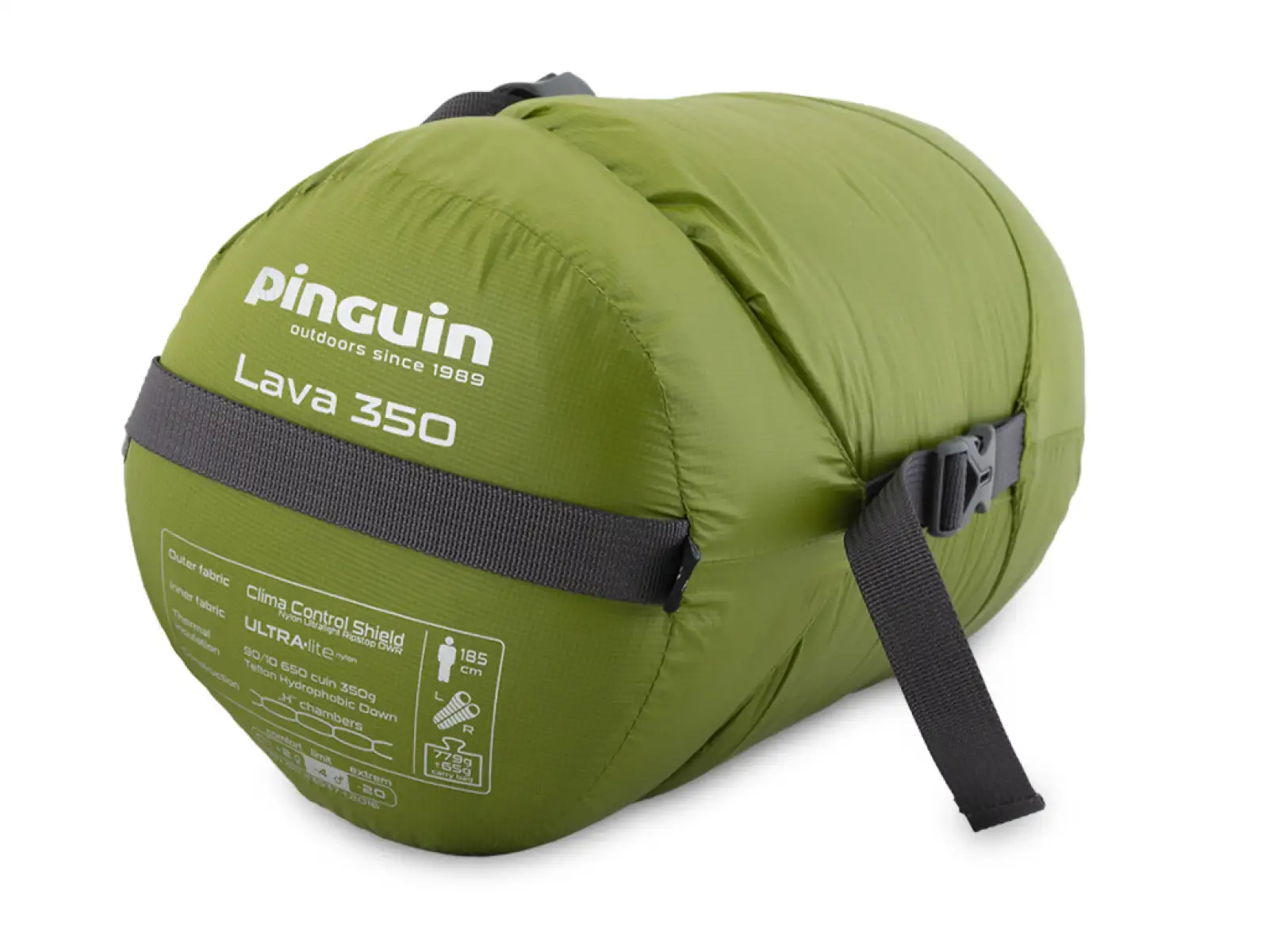 Pinguin Lava 350 śpiwór 195 cm zielona