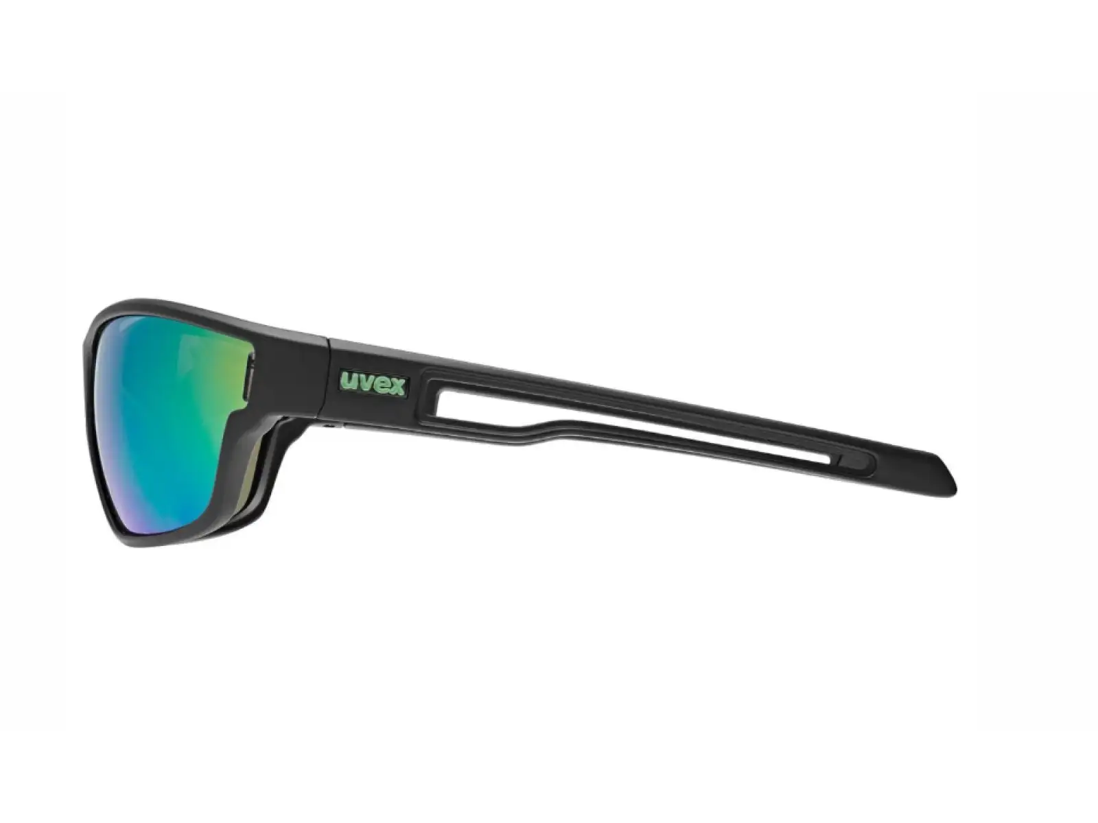 Uvex Sportstyle 806 okulary Black Matt/Mirror Green