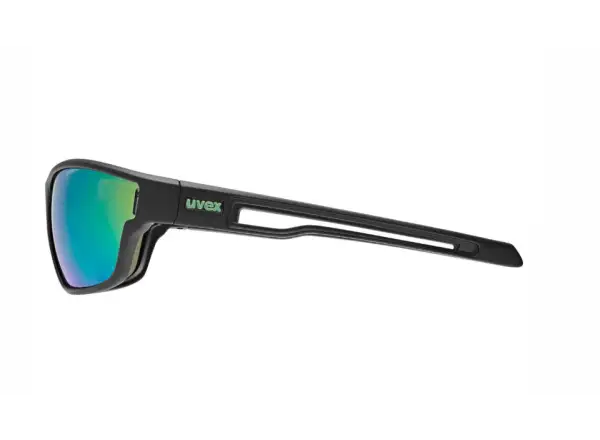 Uvex Sportstyle 806 okulary Black Matt/Mirror Green