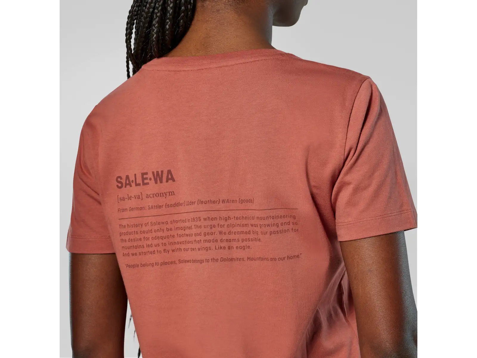 Salewa Eagle Vocab T-shirt damski t-shirt krótki rękaw Etruscan red