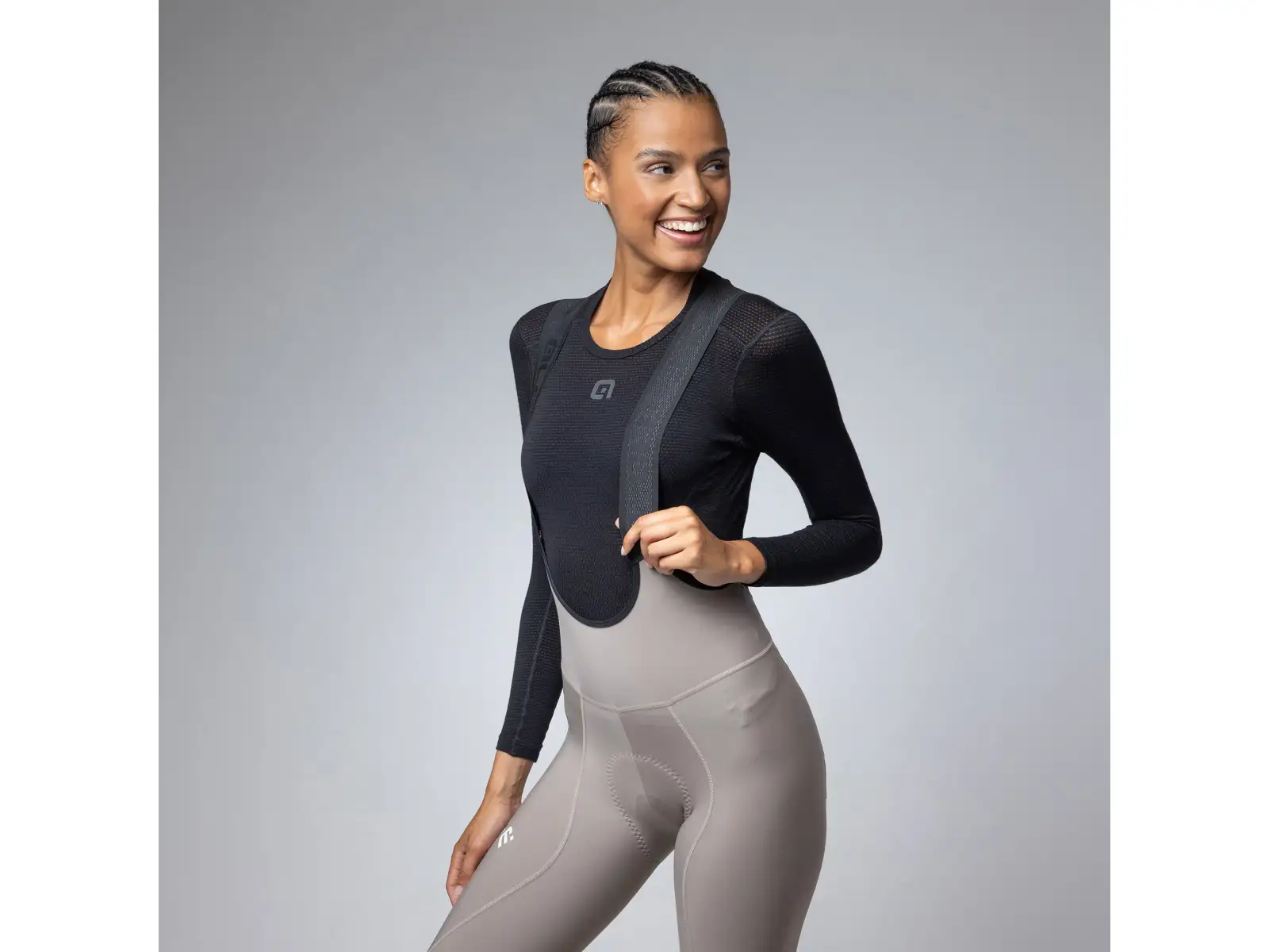 Alé Pragma Winter damskie zimowe spodnie rowerowe Rope Grey