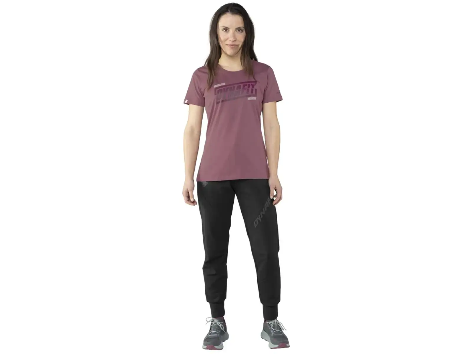 Dynafit Graphic Cotton damski t-shirt krótki rękaw Dark Rose/Tabloid