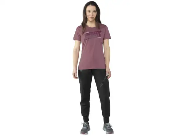 Dynafit Graphic Cotton damski t-shirt krótki rękaw Dark Rose/Tabloid