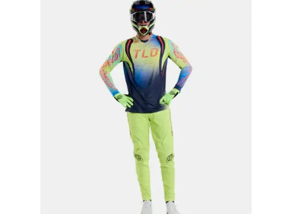 Troy Lee Designs Sprint Ultra Drip męska koszulka z długim rękawem Glo Yellow