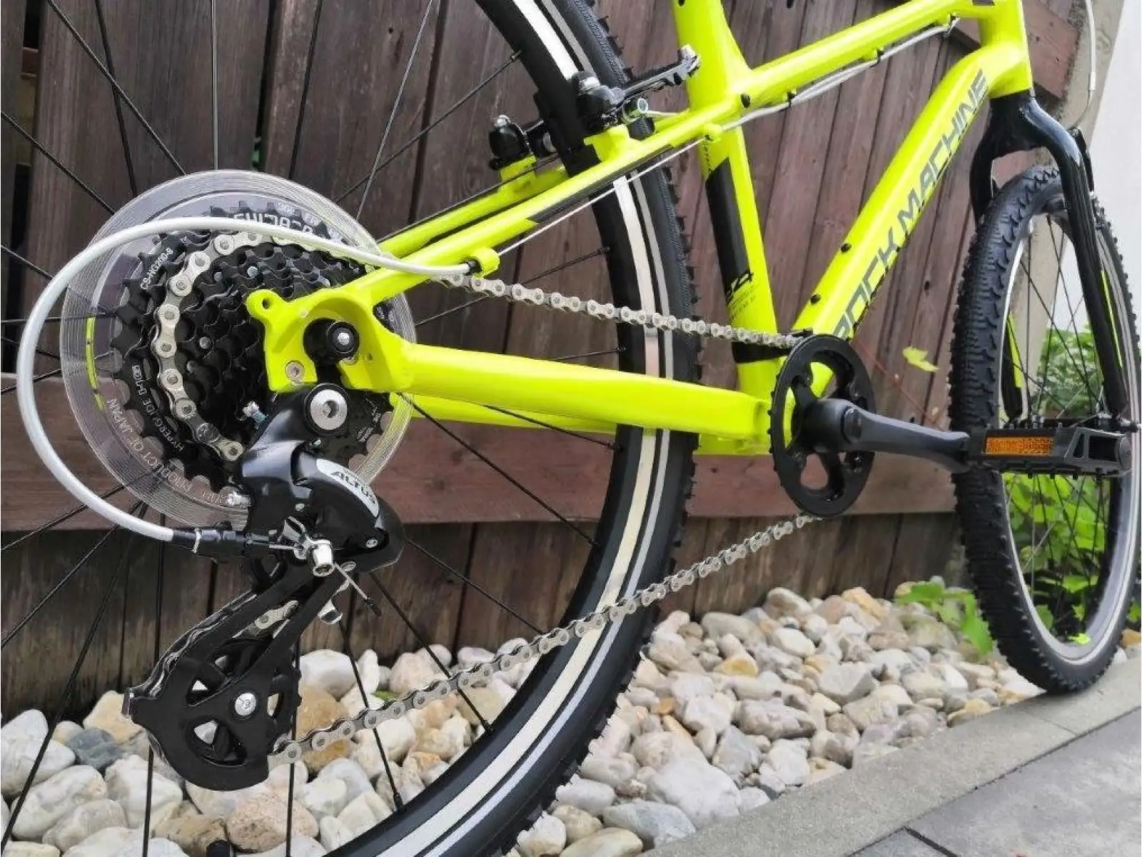 Rock Machine Thunder 24 Gloss Radioactive Yellow/Black/Dark Grey rower dziecięcy