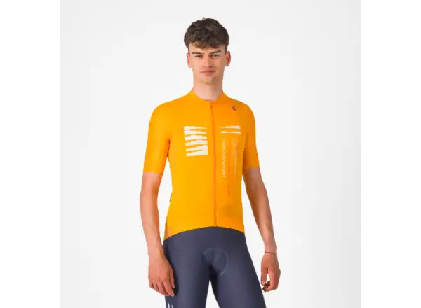 Castelli Espresso R-A/D męska koszulka z krótkim rękawem Vivid Orange