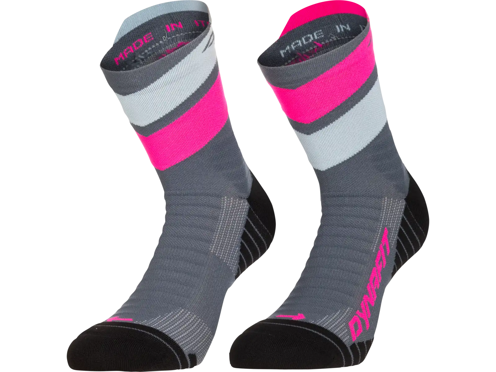 Dynafit Ultra Mid skarpety do biegania Cinder/Pink Glo