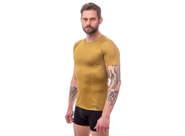Sensor Coolmax Tech męska koszulka krótki rękaw Mustard