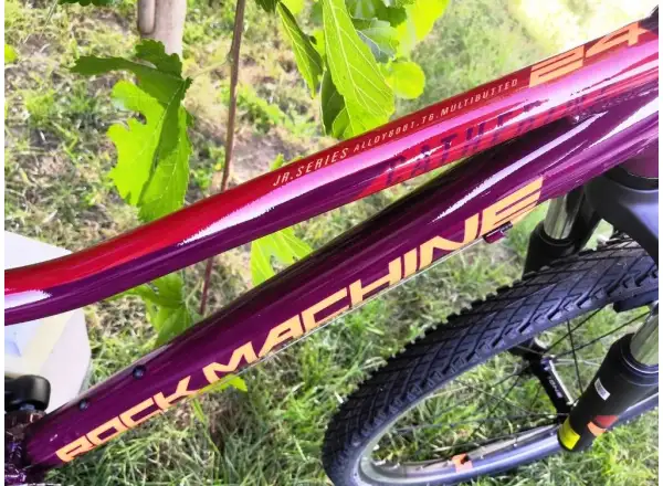 Rock Machine Catherine 24 VB dziecięcy rower górski Gloss Crimson/Neon Orange/Crimson