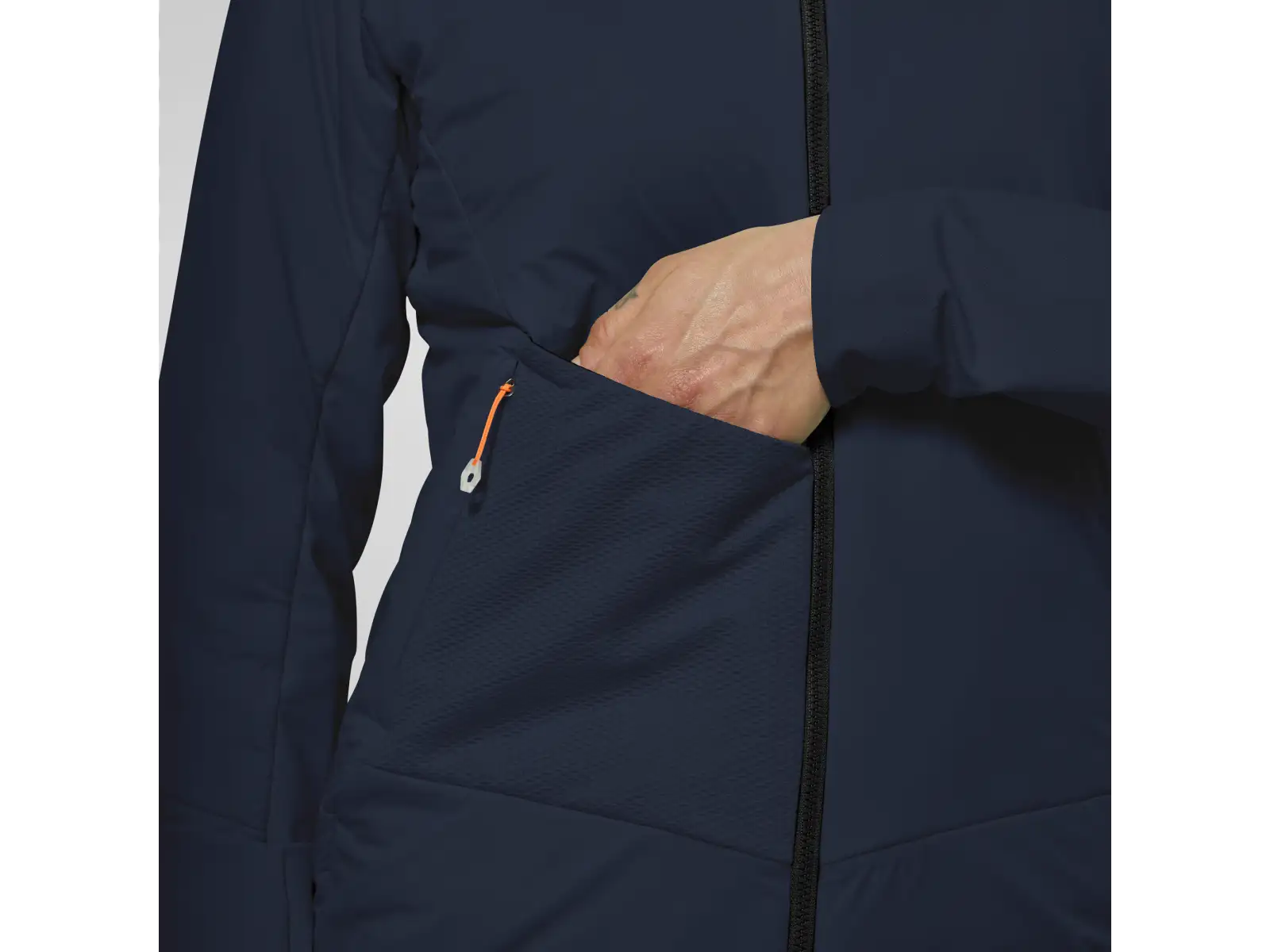 Salewa Pedroc Tirolwool® Air Hybrid damska kurtka Navy Blazer