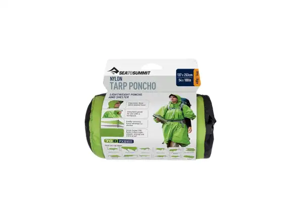 Sea to Summit Nylon Tarp Poncho Zielony