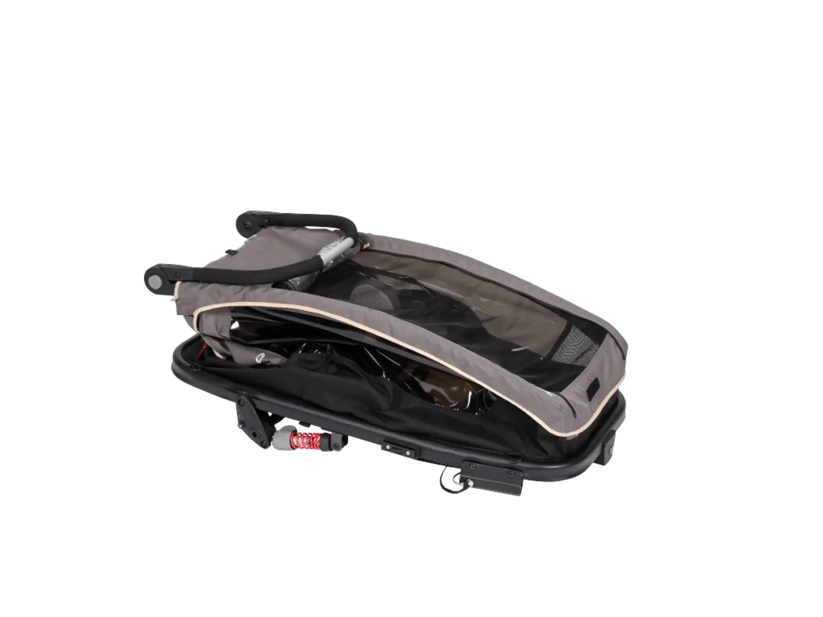 XLC MONOs BS-C09 dziecięca przyczepka rowerowa 20" szary/beżowy/antracyt