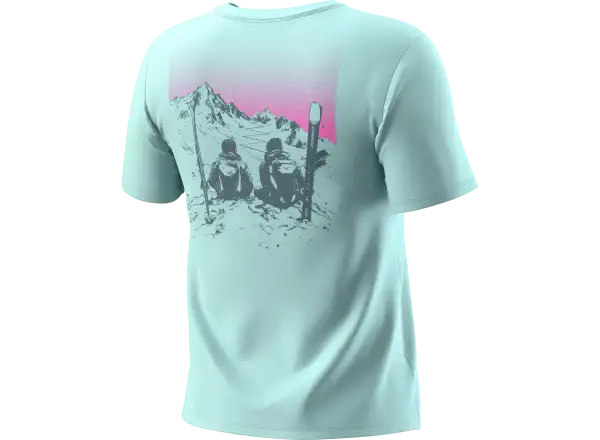 Dynafit Back Graphic Cotton damska koszulka krótki rękaw Cloud Blue/Twilight