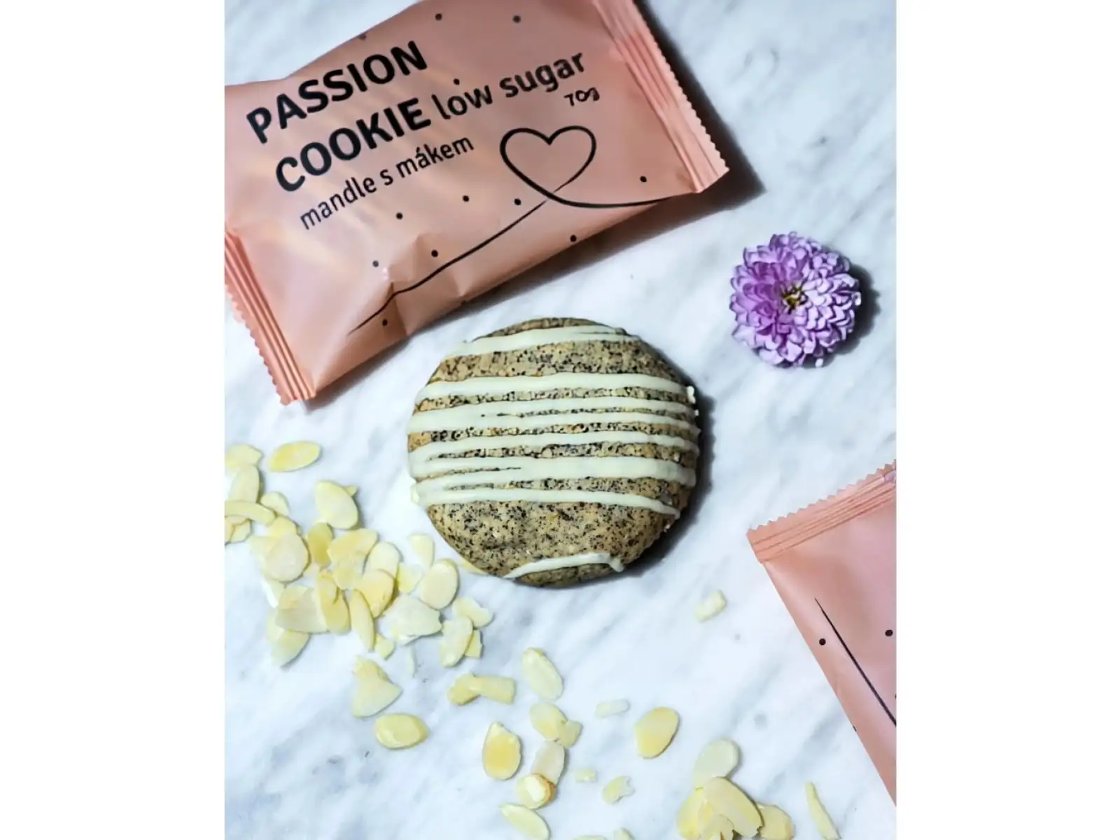 Passion Niskocukrowe ciasteczka Migdały z makiem 70g