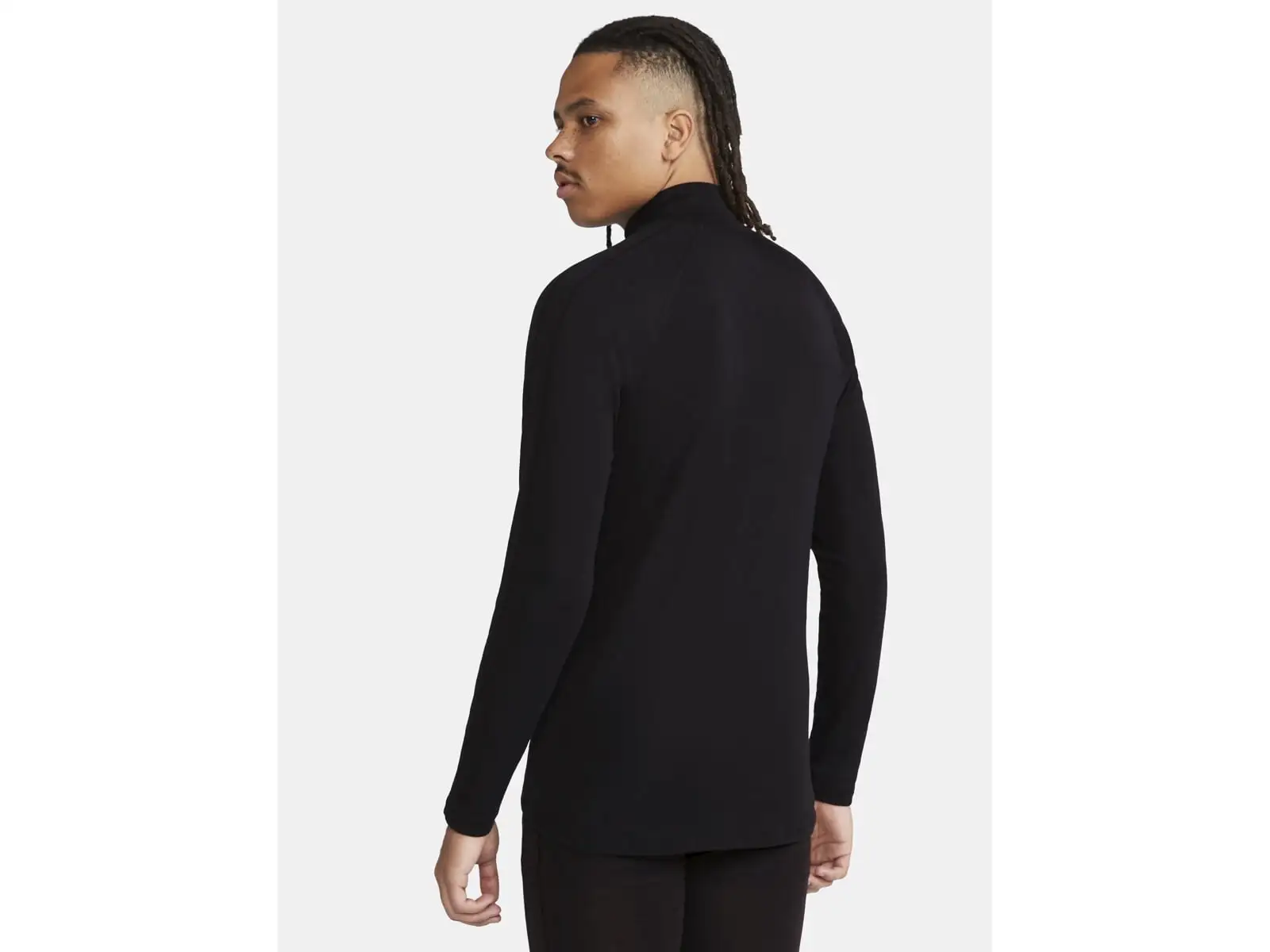 Craft ADV Wool Merino męska koszulka długi rękaw z zamkiem czarna