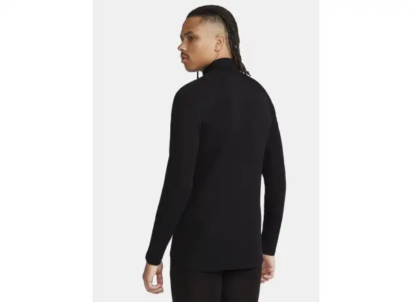 Craft ADV Wool Merino męska koszulka długi rękaw z zamkiem czarna