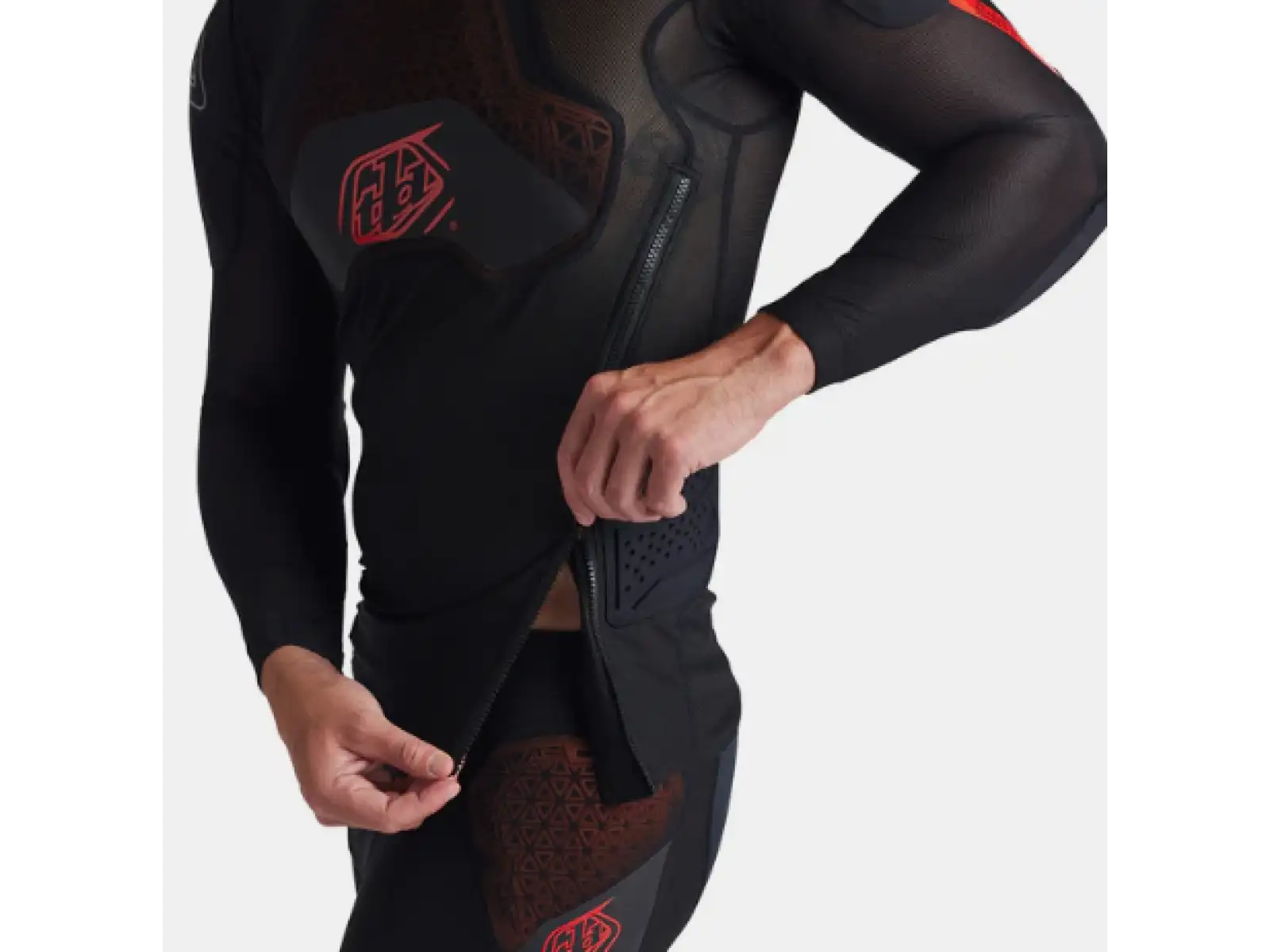 Troy Lee Designs Stage Ghost D3O Solid ochranna kamizelka z długim rękawem Black