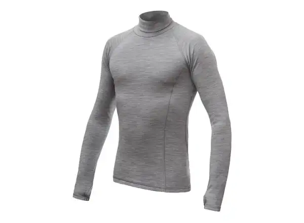 Sensor Merino Bold Neck męska koszulka długi rękaw Cool Gray