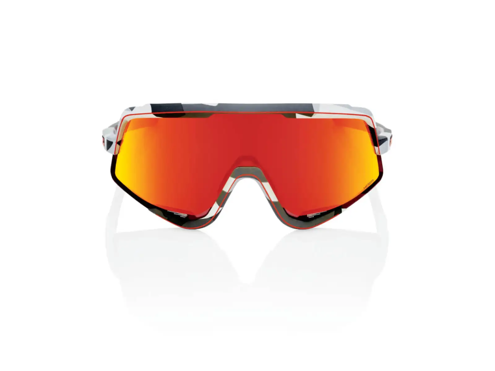 100% Glendale HiPER Red Multilayer okulary szary camo/czerwona