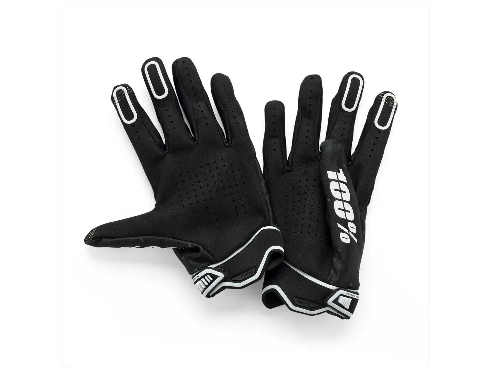 100% Ridefit męskie rękawice Black