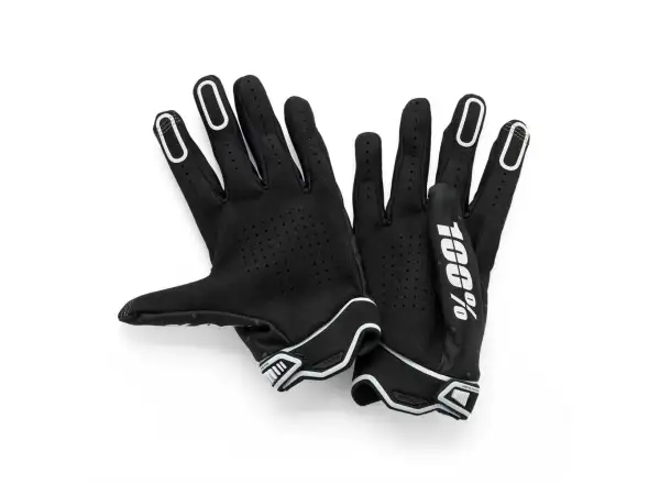 100% Ridefit męskie rękawice Black