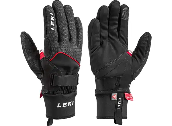 Leki Nordic Thermo Shark rękawice biegowe black/red