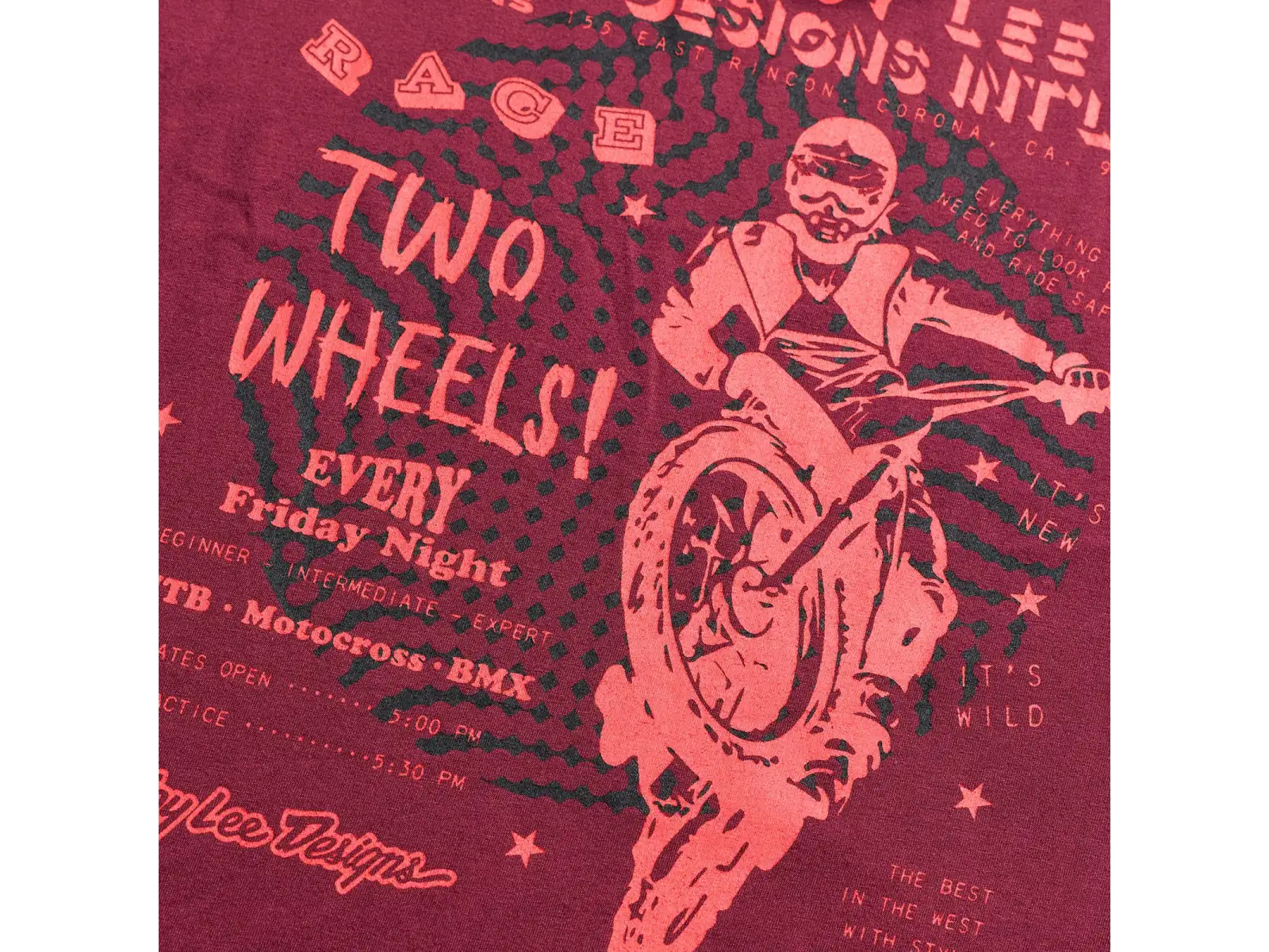 Troy Lee Designs Friday Night męska koszulka rowerowa z długim rękawem Sangria