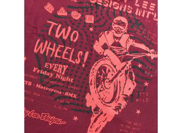Troy Lee Designs Friday Night męska koszulka rowerowa z długim rękawem Sangria