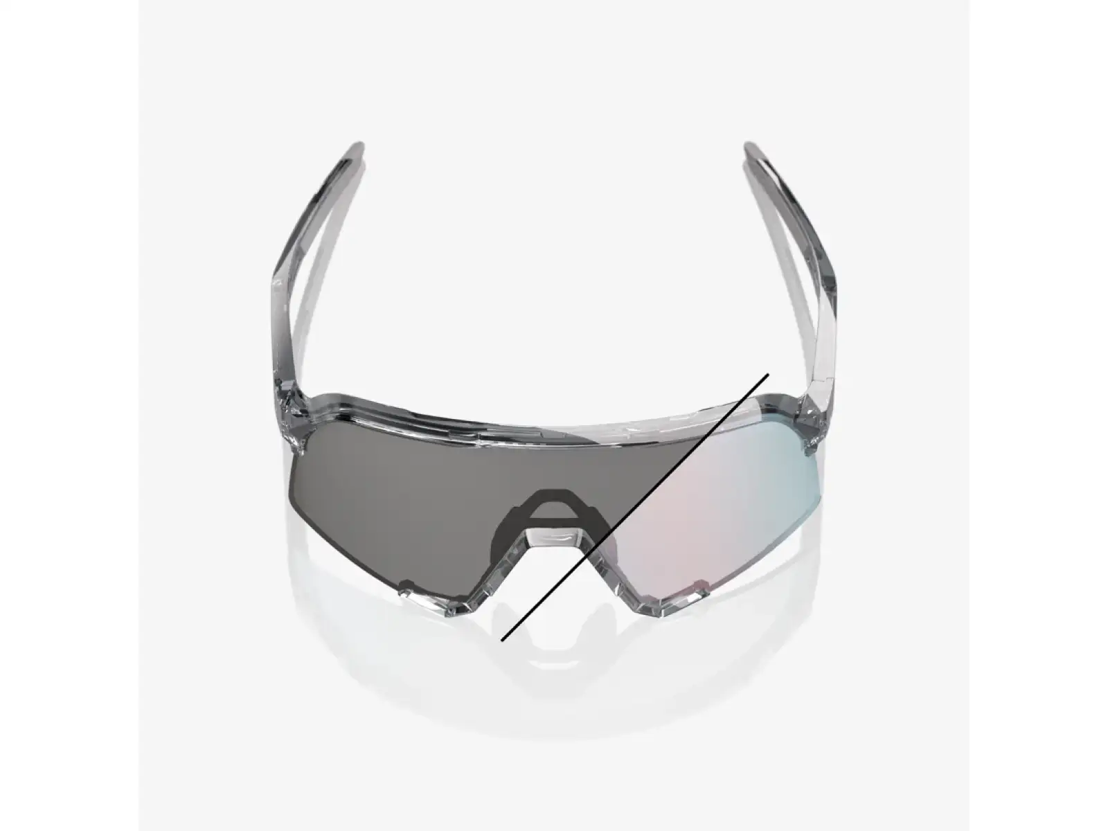 100% S3 okulary przeciwsłoneczne Polished Translucent Grey/Rose Gold Mirror Photochromic