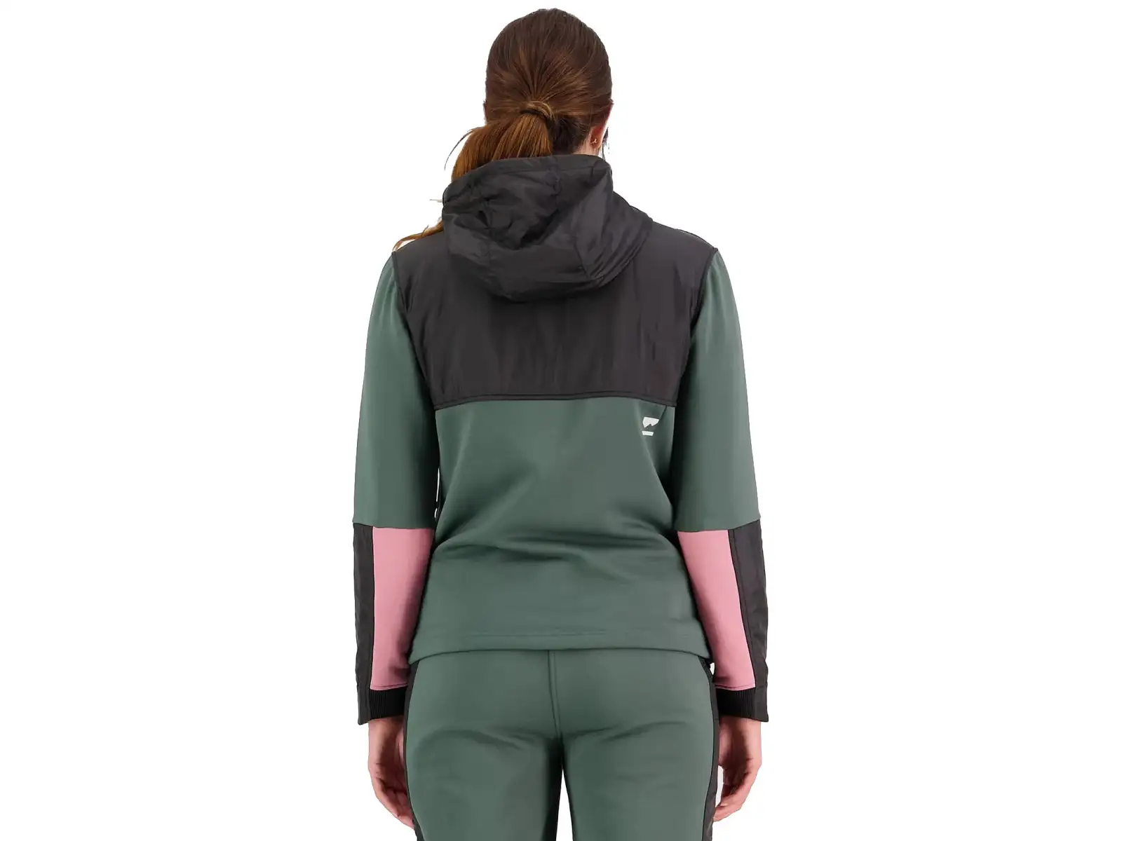 Mons Royale Decade Mid Hoody damska bluza dlugi rękaw Burnt sage/czarna
