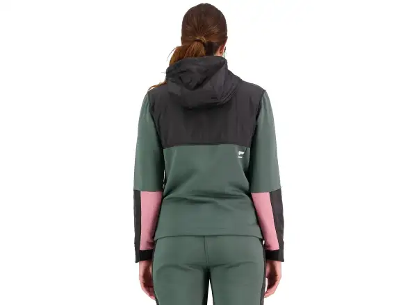 Mons Royale Decade Mid Hoody damska bluza dlugi rękaw Burnt sage/czarna