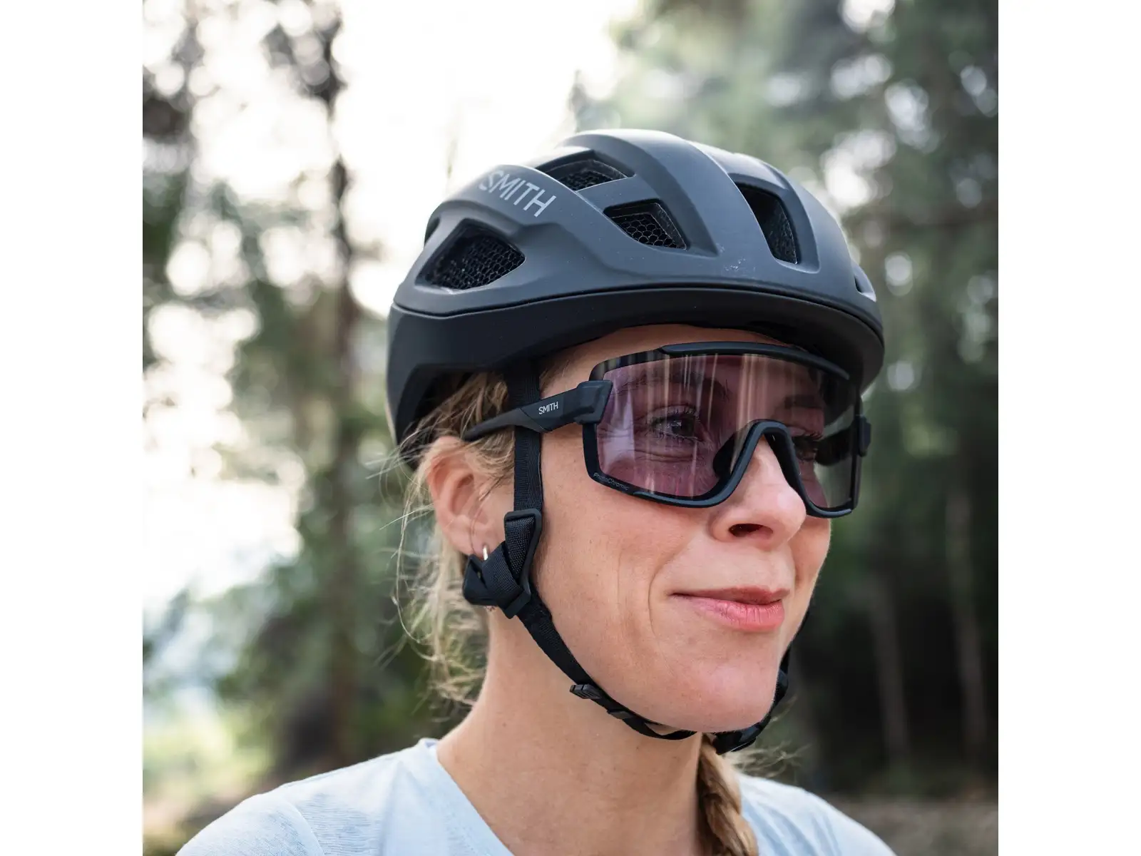 Smith Wildcat okulary rowerowe Matte Black/ChromaPop Photochromic Clear To Gray