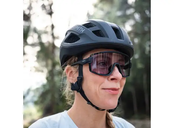 Smith Wildcat okulary rowerowe Matte Black/ChromaPop Photochromic Clear To Gray