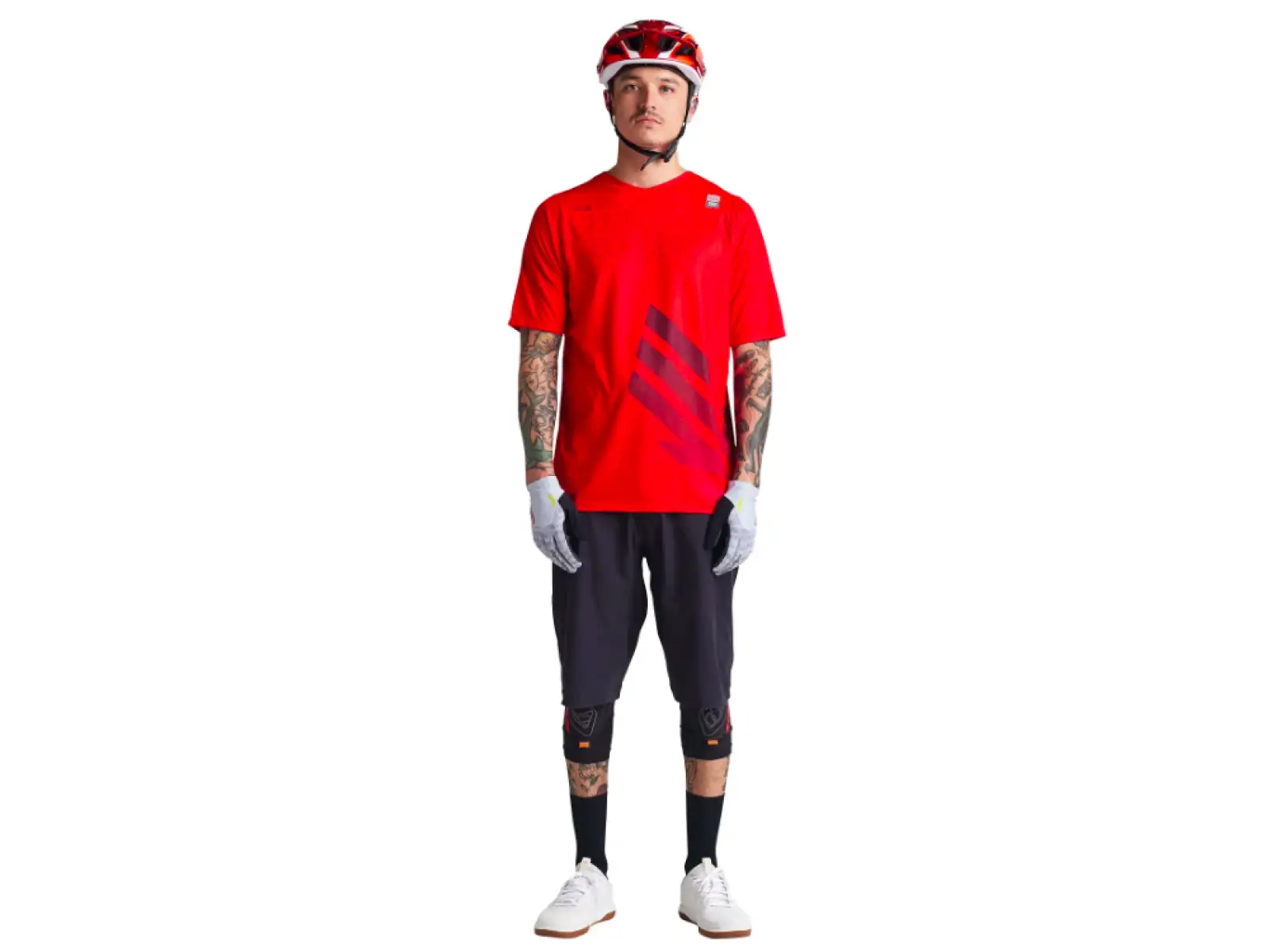 Troy Lee Design Skyline SS SRAM Eagle One męska koszulka z krótkim rękawem Fiery Red