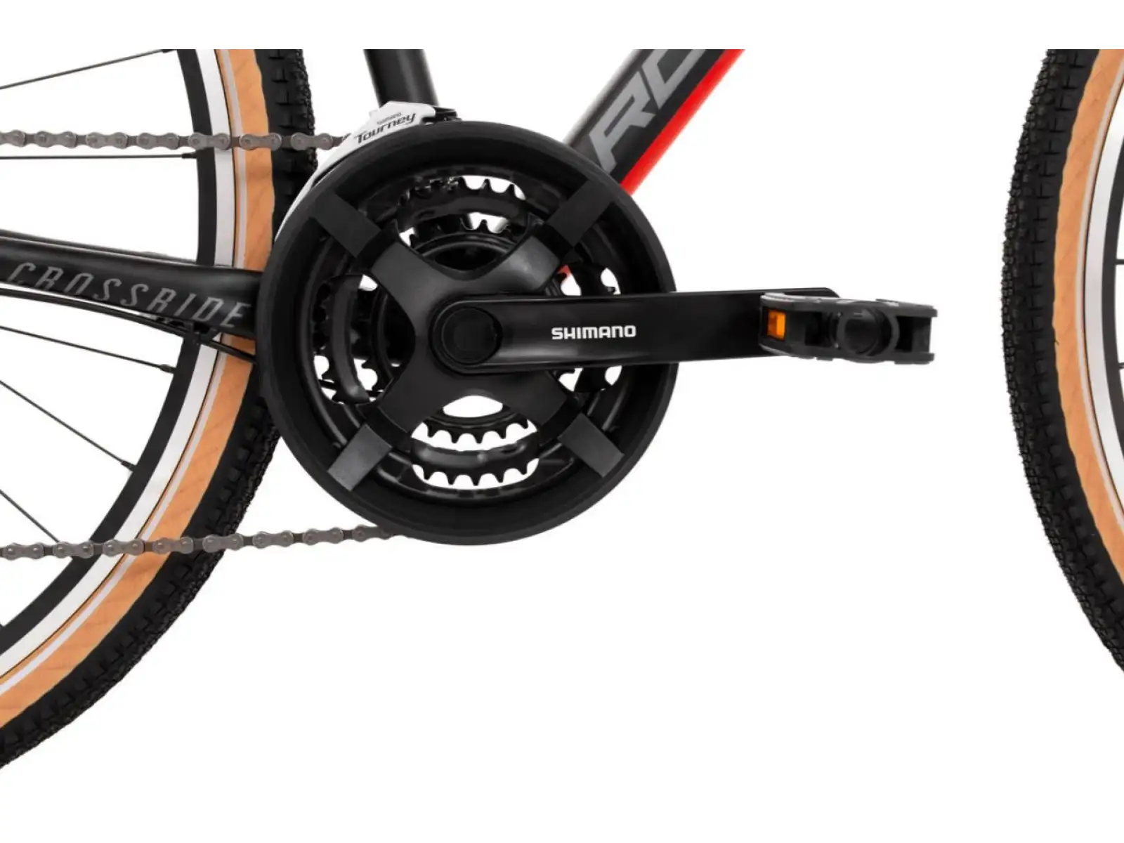 Rock Machine CrossRide 100 mat black/dark grey/brick red rower trekkingowy