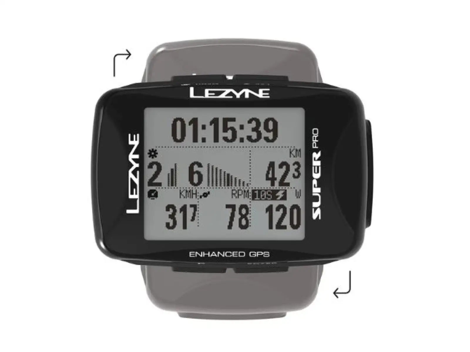 Lezyne Super Pro GPS nawigacja czarna