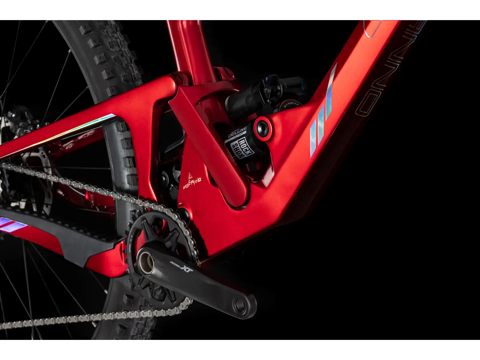 4Ever Volcanno Vesuv rower górski z pełnym zawieszeniem Flame Red/Hologram