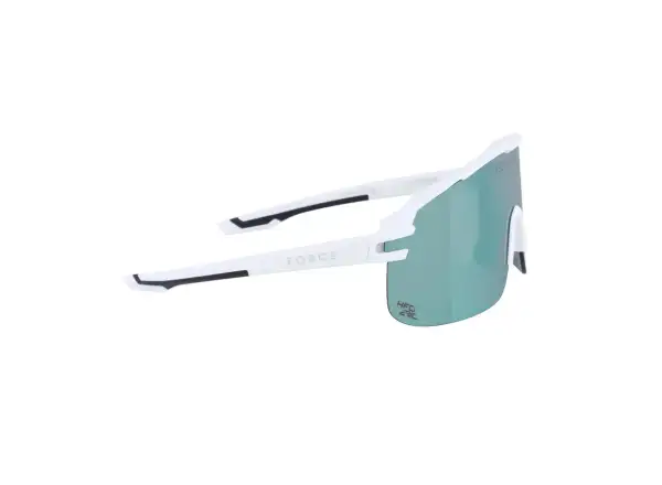 Force Epic okulary rowerowe białe/niebieskie lustrzane szkło