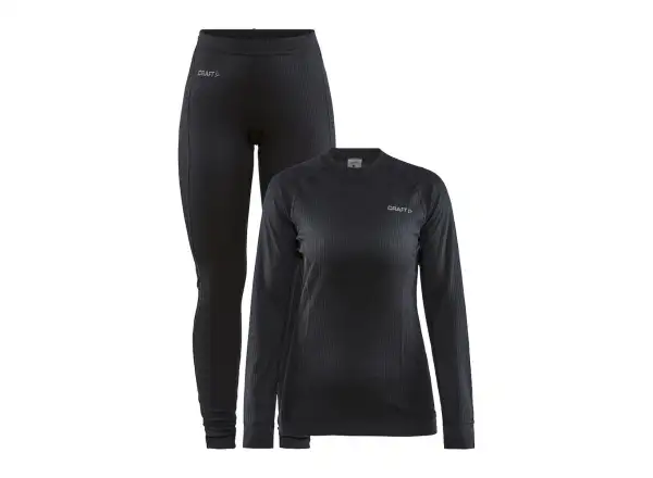 Craft Core Dry Baselayer damski zestaw koszulka z długim rękawem + spodnie czarna