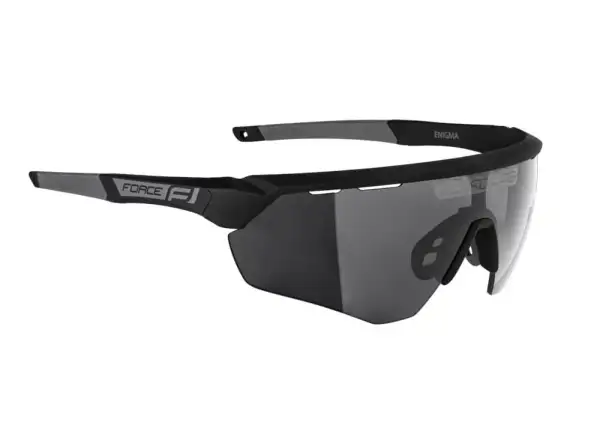 Force Enigma okulary rowerowe czarny/szary, czarne szkła
