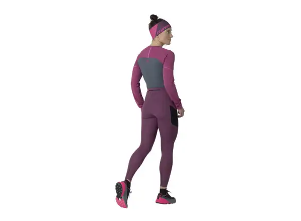 Dynafit Warm Ultra damskie ocieplane legginsy Amaranth