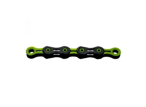 KMC X11 DLC black/green łańcuch 118 ogniw