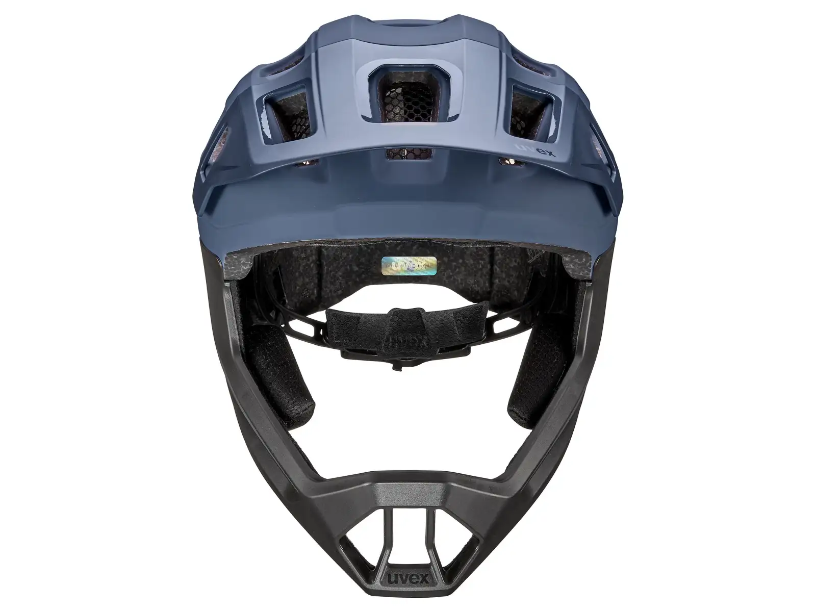 Uvex React JR kask MTB fullface Dusk blue matt
