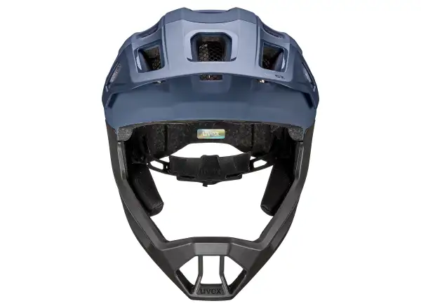 Uvex React JR kask MTB fullface Dusk blue matt